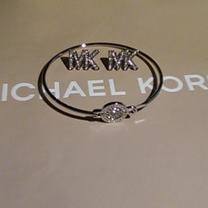 Michael Kors Silver Crystal Logo Set